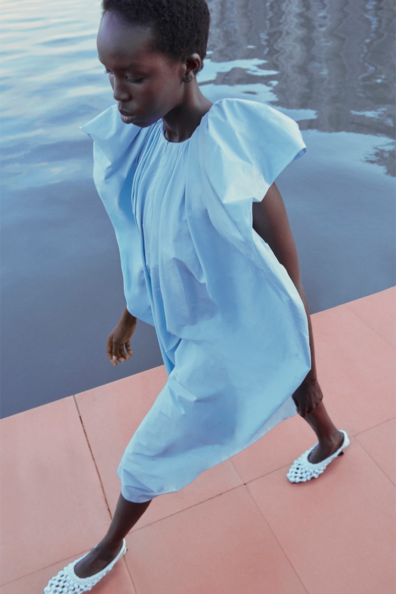Givenchy Pre-Fall 2020 Collection Lookbook Draped Dress Blue