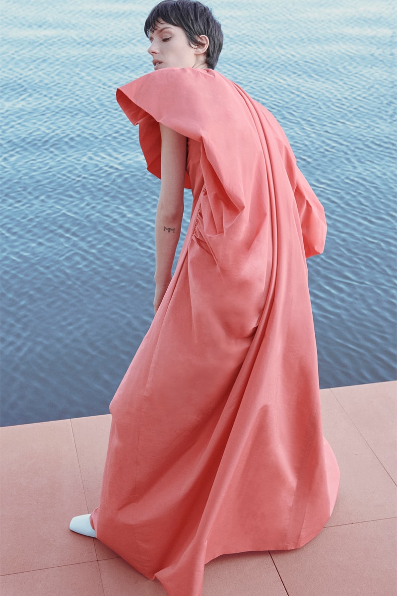 Givenchy Pre-Fall 2020 Collection Lookbook Draped Gown Peach