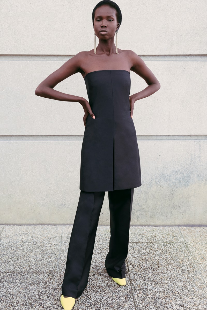 Givenchy Pre-Fall 2020 Collection Lookbook Column Dress Trousers Black