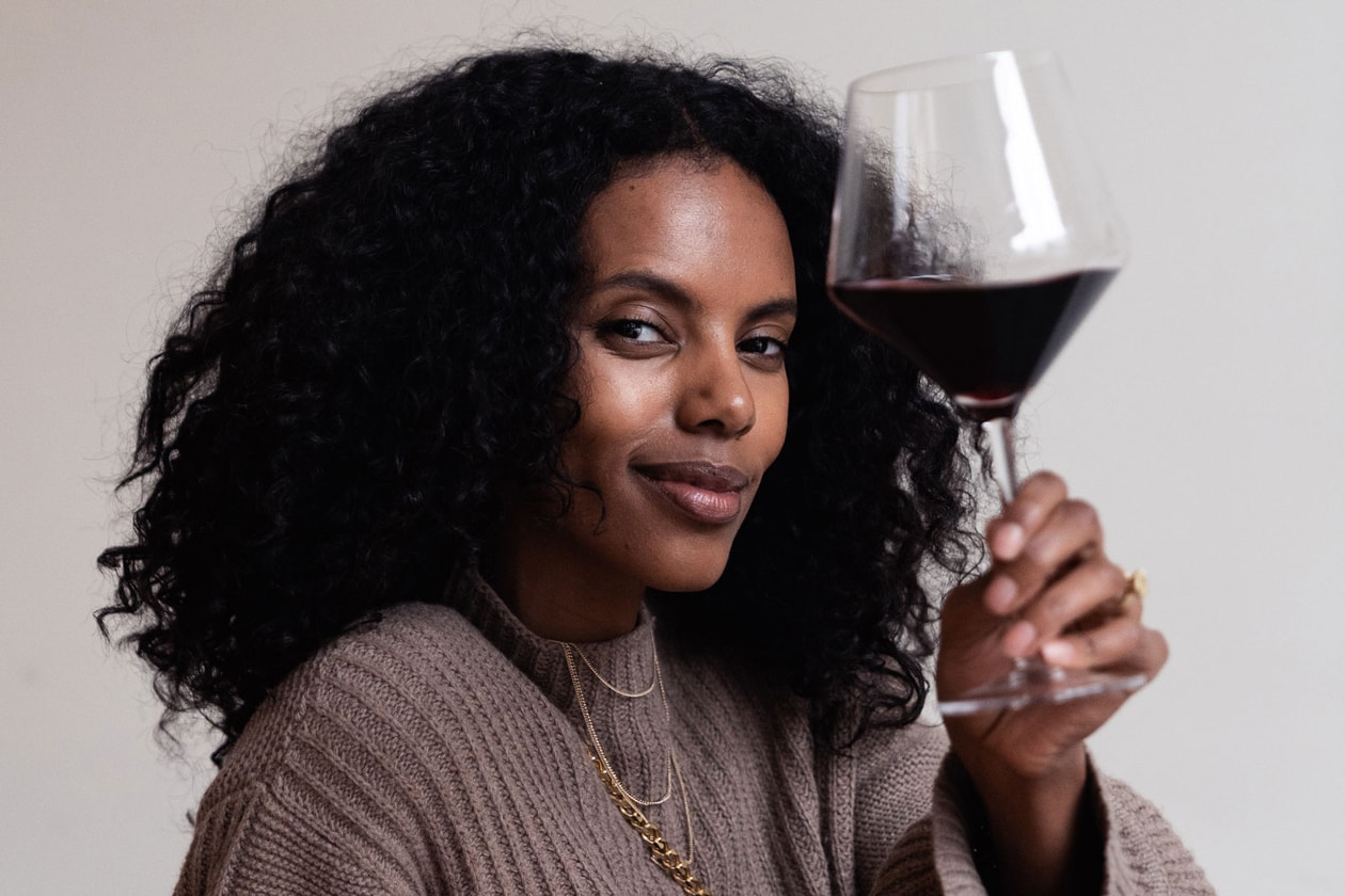 Grace Mahary Model Sommelier Wine