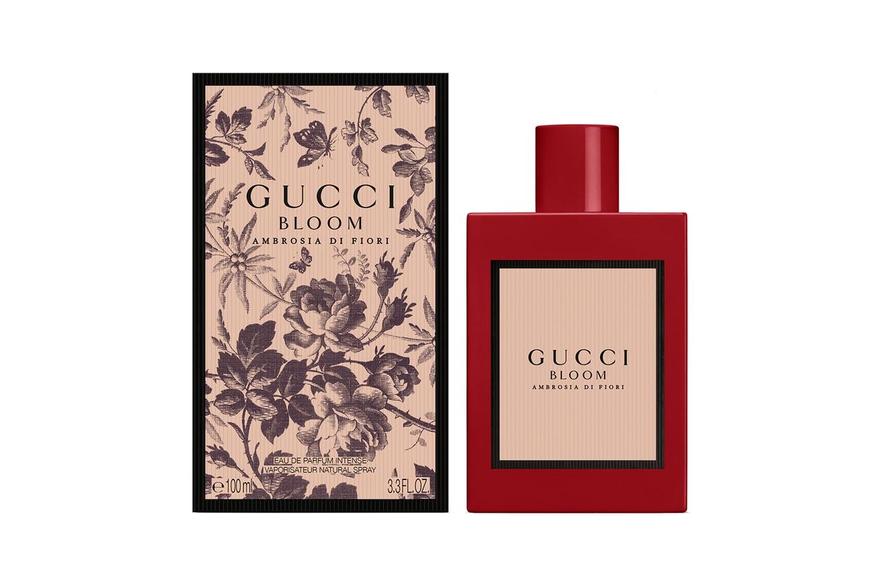 gucci bloom ambrosia di fiori perfume fragrance red bottle 