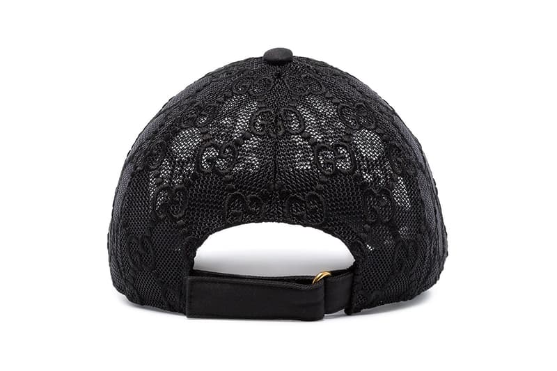 Gucci Black Lace Monogram Baseball Cap Gucci Mesh GG Monogram Shivali Baseball Hat M Black 1874408  main image 4