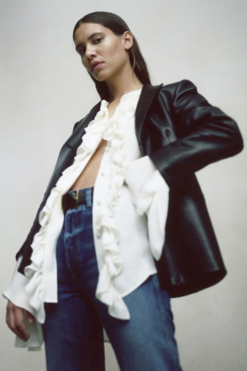 khaite pre fall 2020 collection cate holstein lookbook blouses suits jackets jeans belt