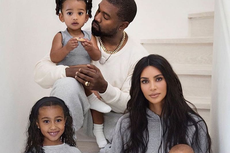Kim Kardashian and West Family Sport Matching Outfits in 2019 Christmas Card