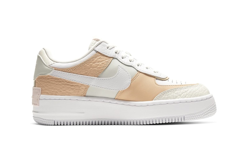 nike air force 1 shadow womens sneakers peach pastel pink off white brown shoes footwear sneakerhead