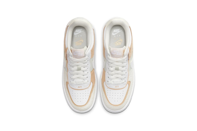 nike air force 1 shadow womens sneakers peach pastel pink off white brown shoes footwear sneakerhead