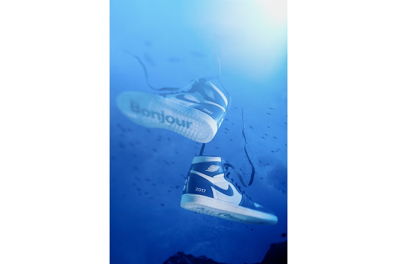 nike air jordan 1 retro high colette stockx sneakers collaboration oceana giveaway donation environment blue white 1997