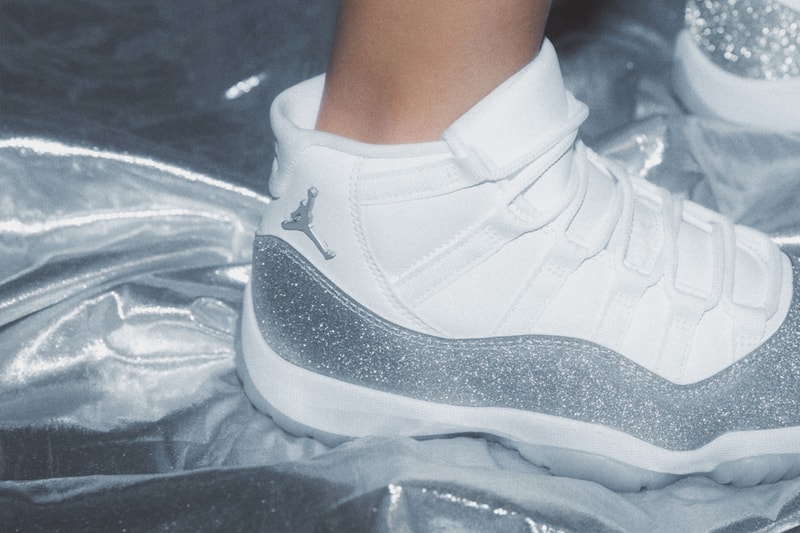 Nike Air Jordan 11 Retro Metallic Silver Glitter Sparkly