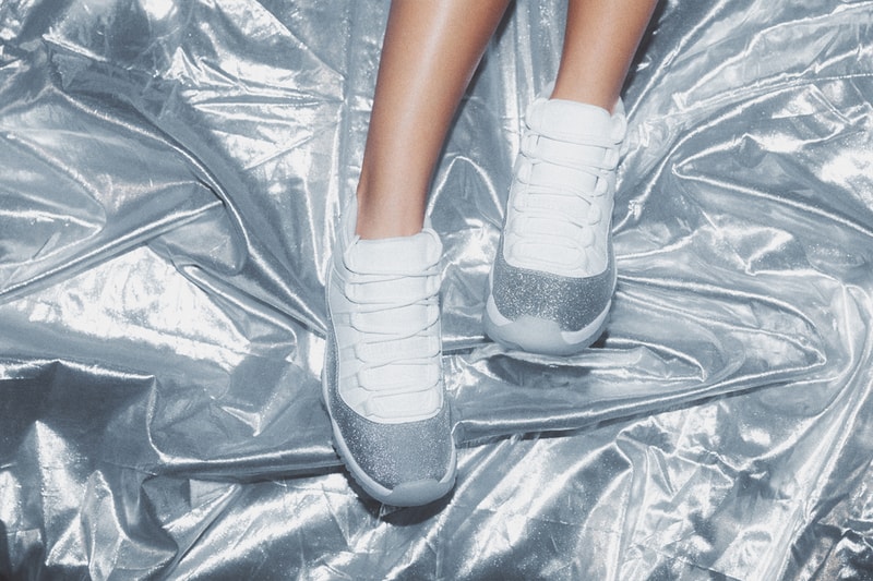 Nike Air Jordan 11 Retro Metallic Silver Glitter Sparkly