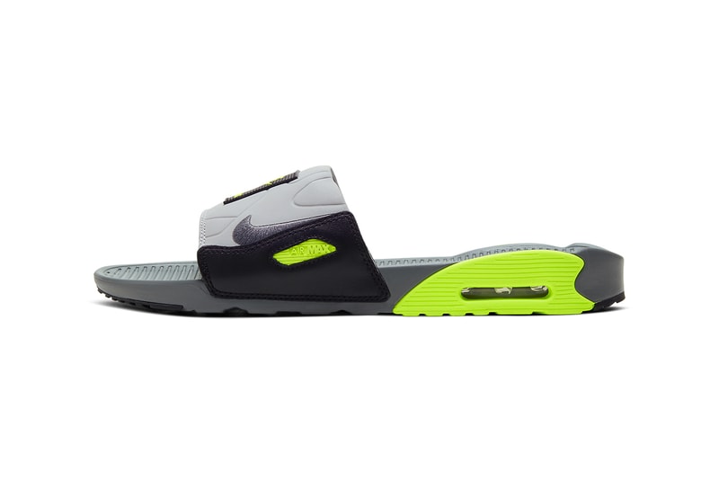 Nike Air Max 90 Slide Smoke Grey/Volt/Black/Smoke Grey
