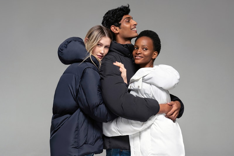 pangaia flwrdwn puffer jackets winter white black navy blue hood sustainable cruelty free recycle fashion 