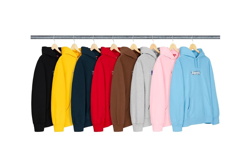 supreme bandana box logo hoodie fall winter black yellow navy light blue red brown grey pink