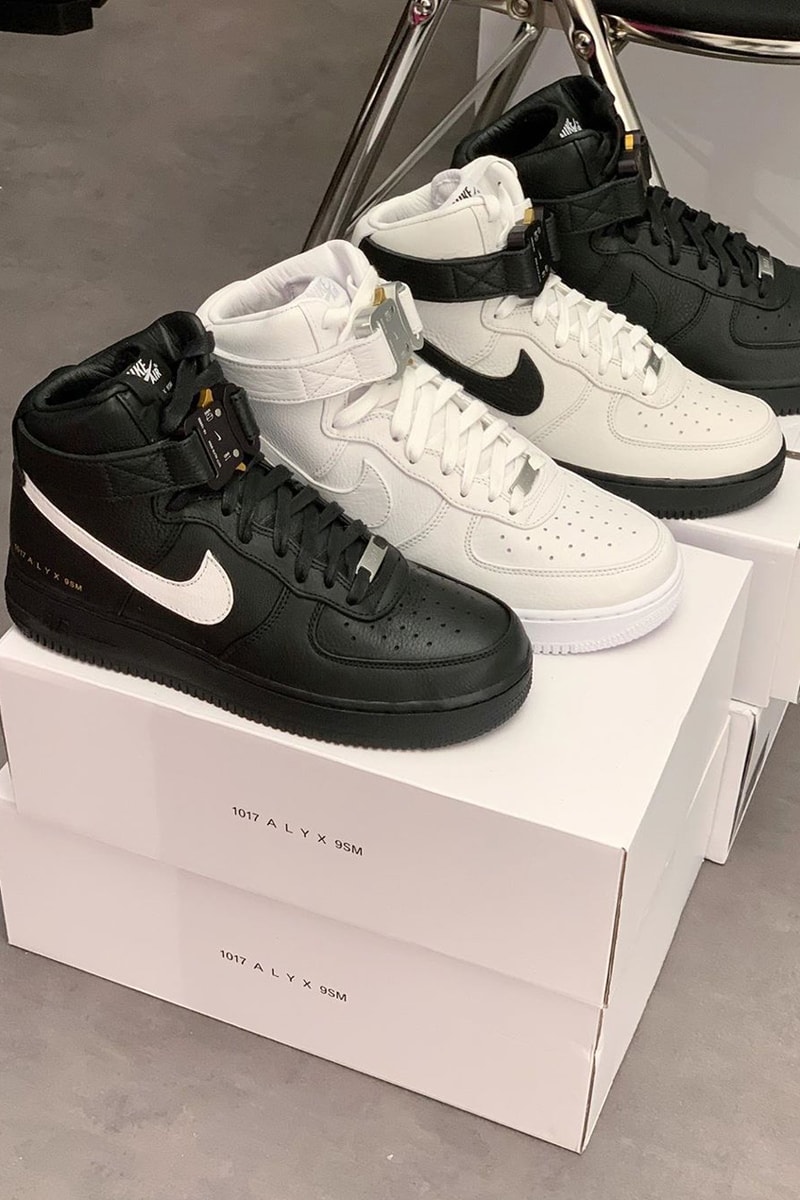 1017 ALYX 9SM x Nike Air Force 1 Hi Black White