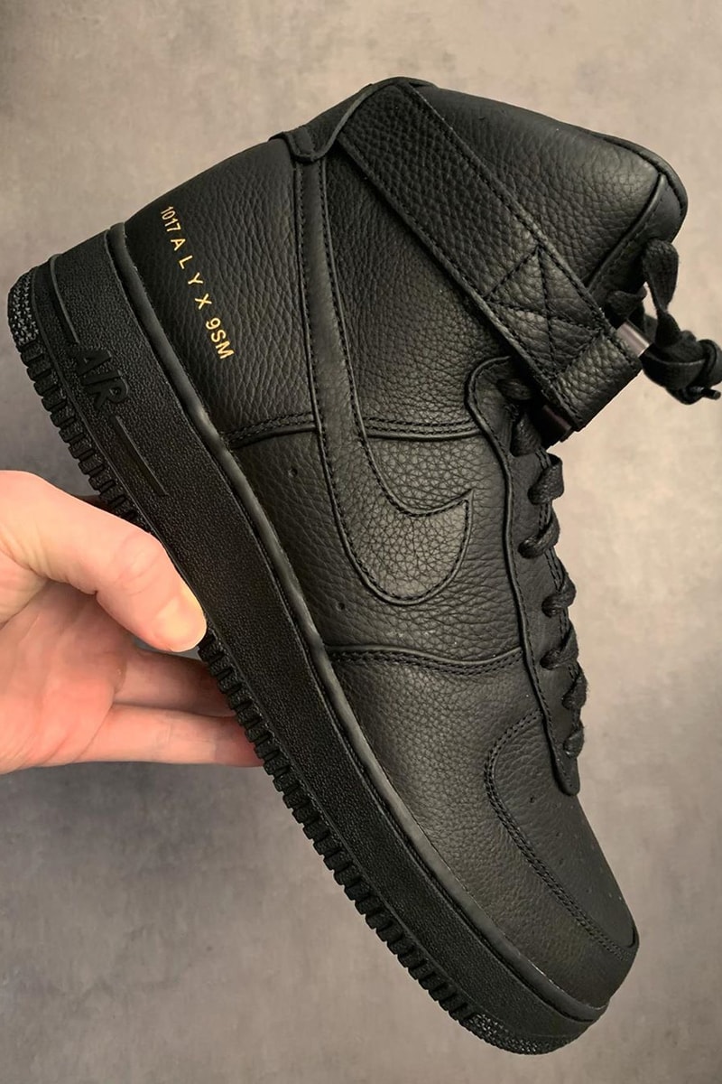 1017 ALYX 9SM x Nike Air Force 1 Hi Black White
