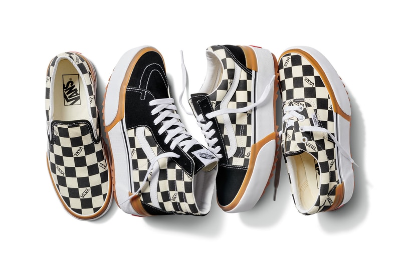 vans stacked pack collection era old skool sk8 hi slip on sneakers footwear checkerboard classic styles heritage