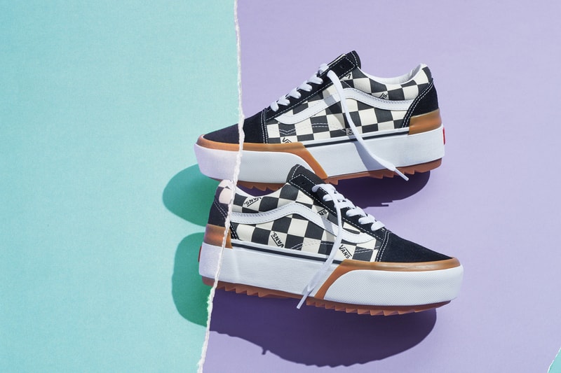 vans stacked pack collection era old skool sk8 hi slip on sneakers footwear checkerboard classic styles heritage