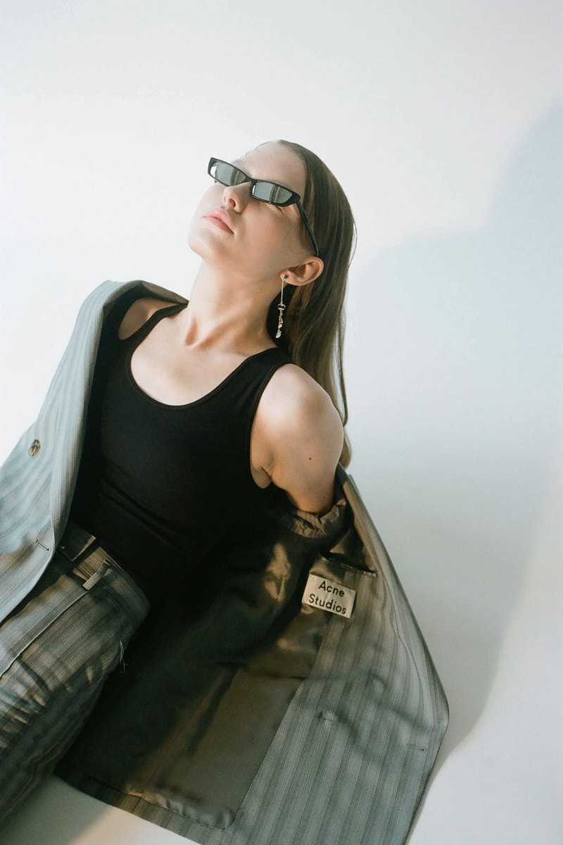 Acne Studios Spring/Summer 2020 Collection Blazer Pants Suit Grey Stripe