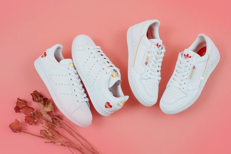 adidas originals stan smith continental 80 valentines day hearts womens sneakers