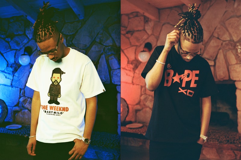 the weeknd a bathing ape xo bape hoodies t-shirts sweatpants collaboration