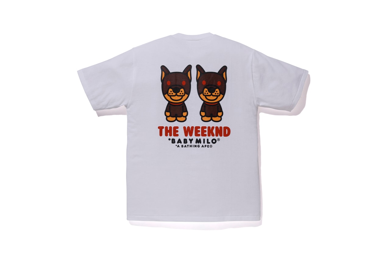 the weeknd a bathing ape xo bape hoodies t-shirts sweatpants collaboration