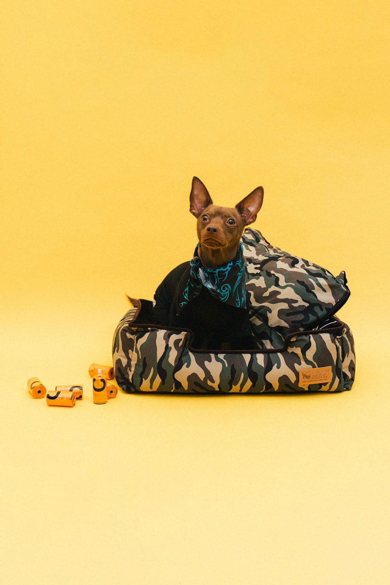 Best Dog Clothing Accessory Brands Heron Preston x V.I.P. Turtleneck Black Jacquard Collar Orange MISBHV SSENSE Bandana Muttropolis Lounge Bed Camo