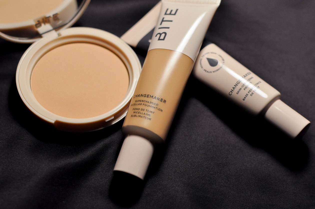 BITE Beauty Changemaker Supercharged Micellar Foundation Skin-Optimizing Primer Flexible Coverage Pressed Powder