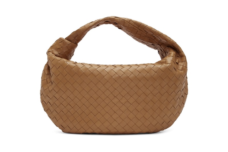 Bottega Veneta Jodie Leather Intrecciato Bag Orange Brown Black