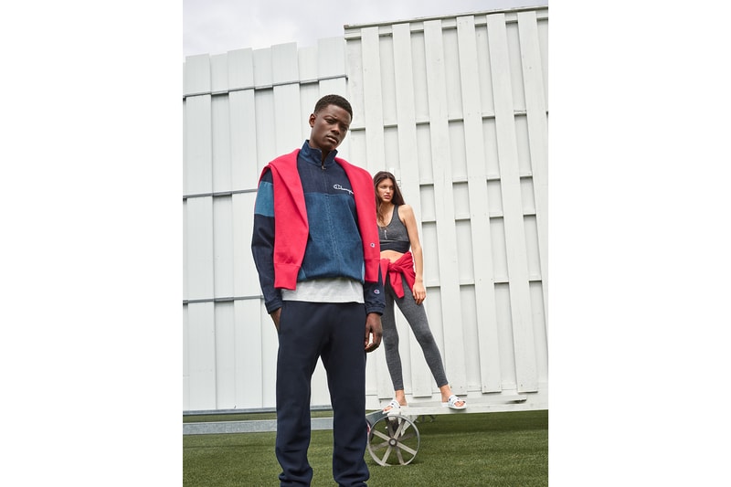 champion spring summer collection lookbook hoodies shirts shorts sneakers jackets 