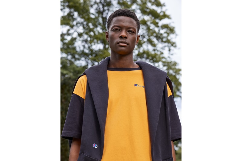 champion spring summer collection lookbook hoodies shirts shorts sneakers jackets 