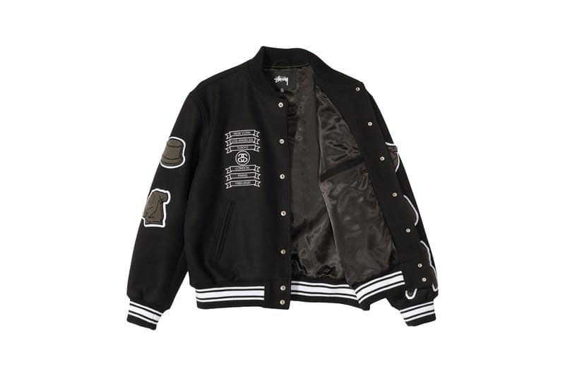 stussy 40th anniversary varsity jacket