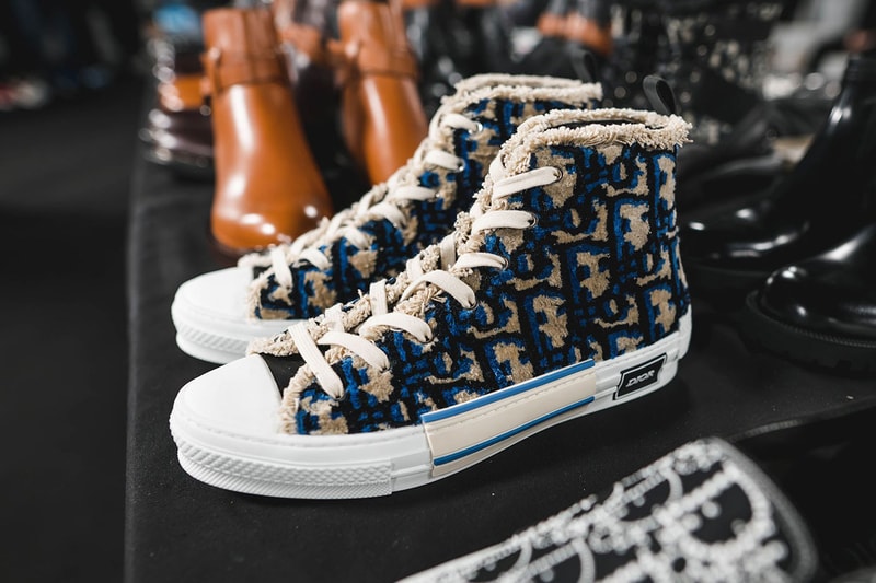 Dior B23 Carpet Oblique Sneaker Fall/Winter 2020 Paris Fashion Week Men's Show Collection Backstage