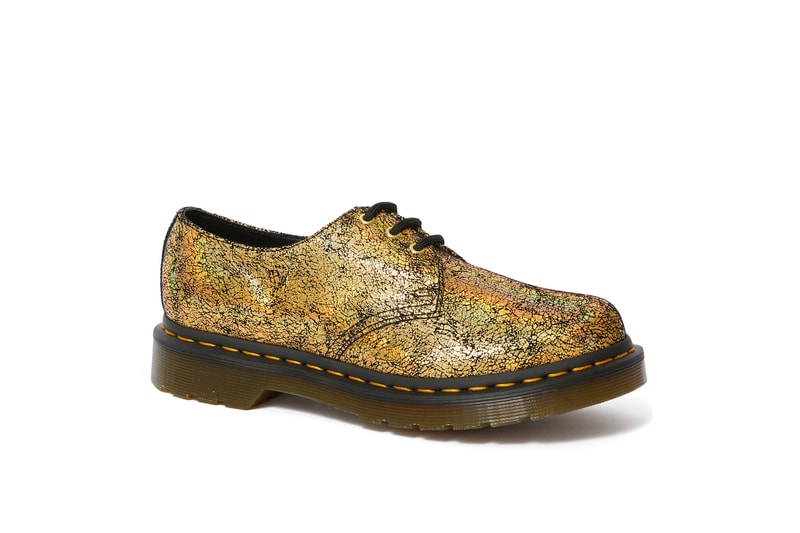 Dr. Martens Cracked Foil Boots Gold Collection Colorful Bold Metallic Texture Fall Winter Shoe