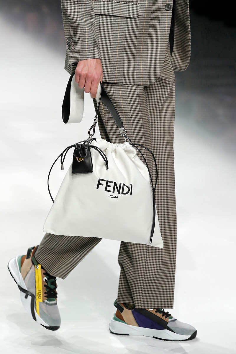 Fendi Fall/Winter 2020 Collection Drawstring White