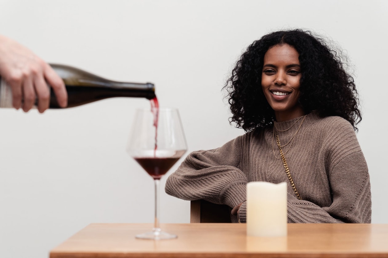 Grace Mahary Model Sommelier Wine