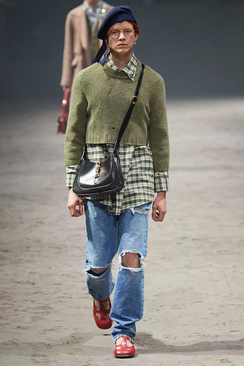 Gucci Fall/Winter 2020 Men's Collection Cropped Sweater Green