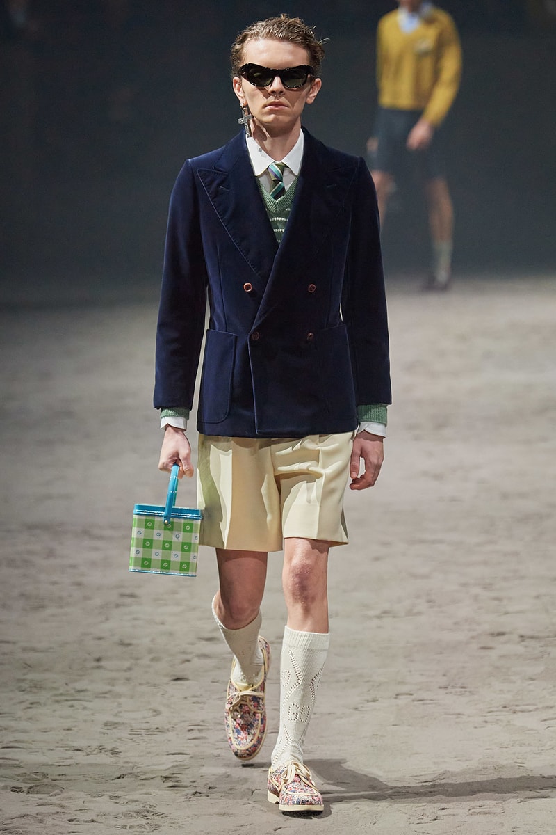 Gucci Fall/Winter 2020 Men's Collection Blue Jacket Shorts