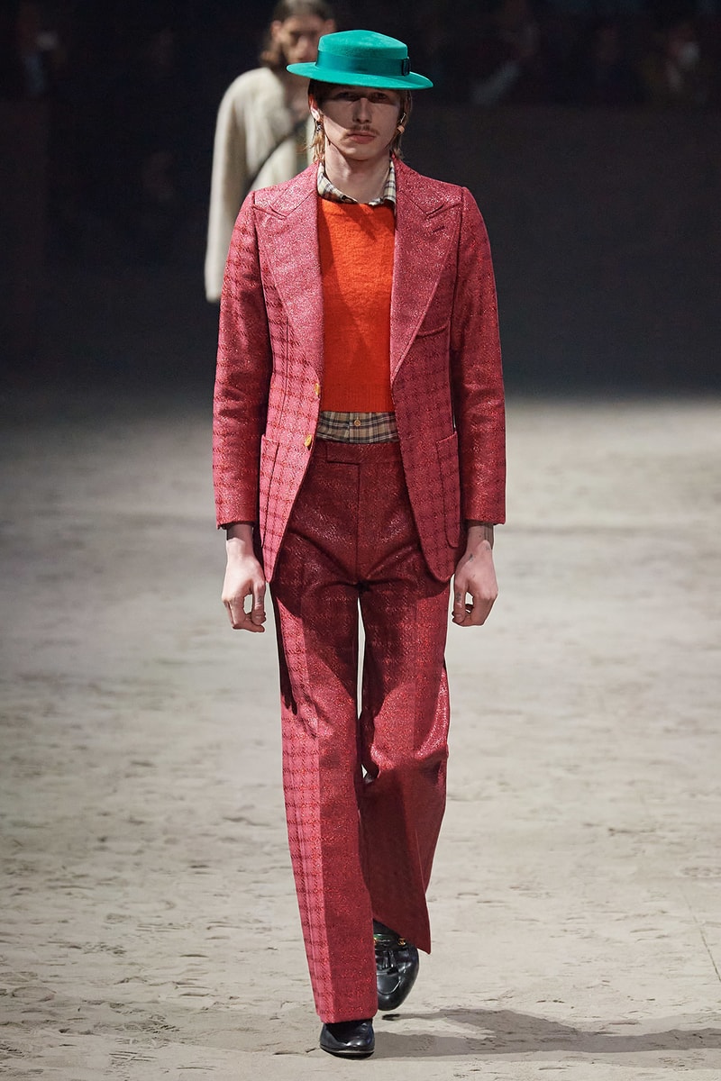Gucci Fall/Winter 2020 Men's Collection Suit Red Plaid