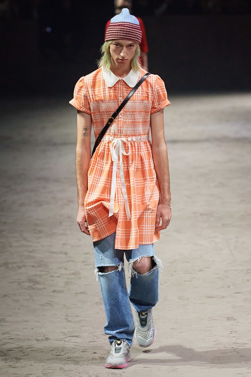 Gucci Fall/Winter 2020 Men's Collection Dress Orange