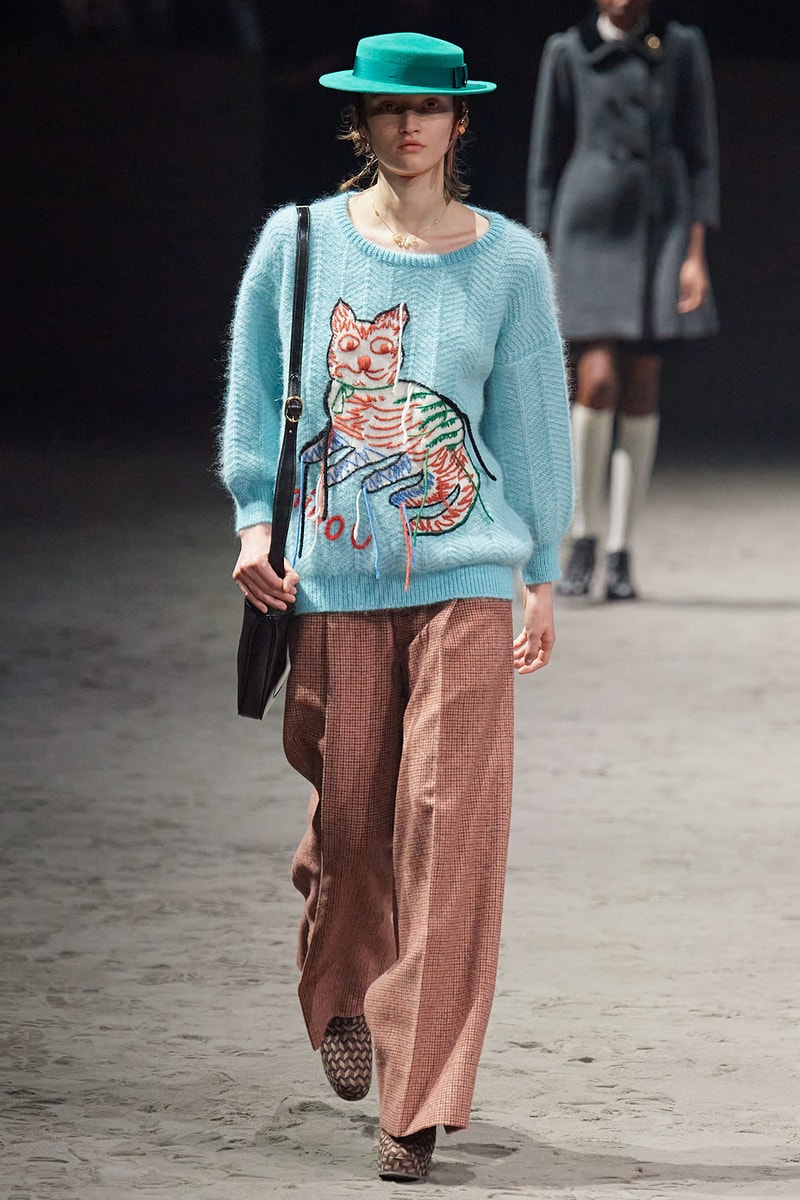 Gucci Fall/Winter 2020 Men's Collection Sweater Cat Blue