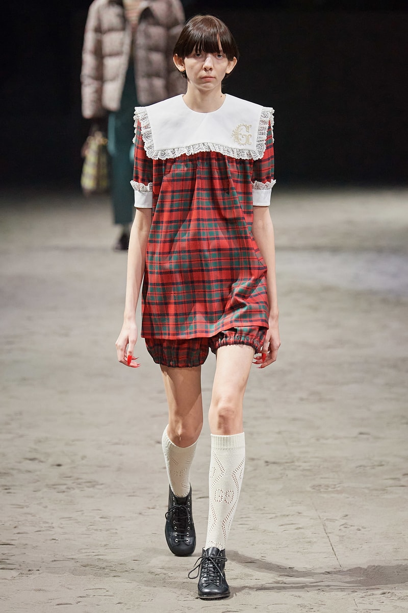 Gucci Fall/Winter 2020 Men's Collection Dress Red Plaid