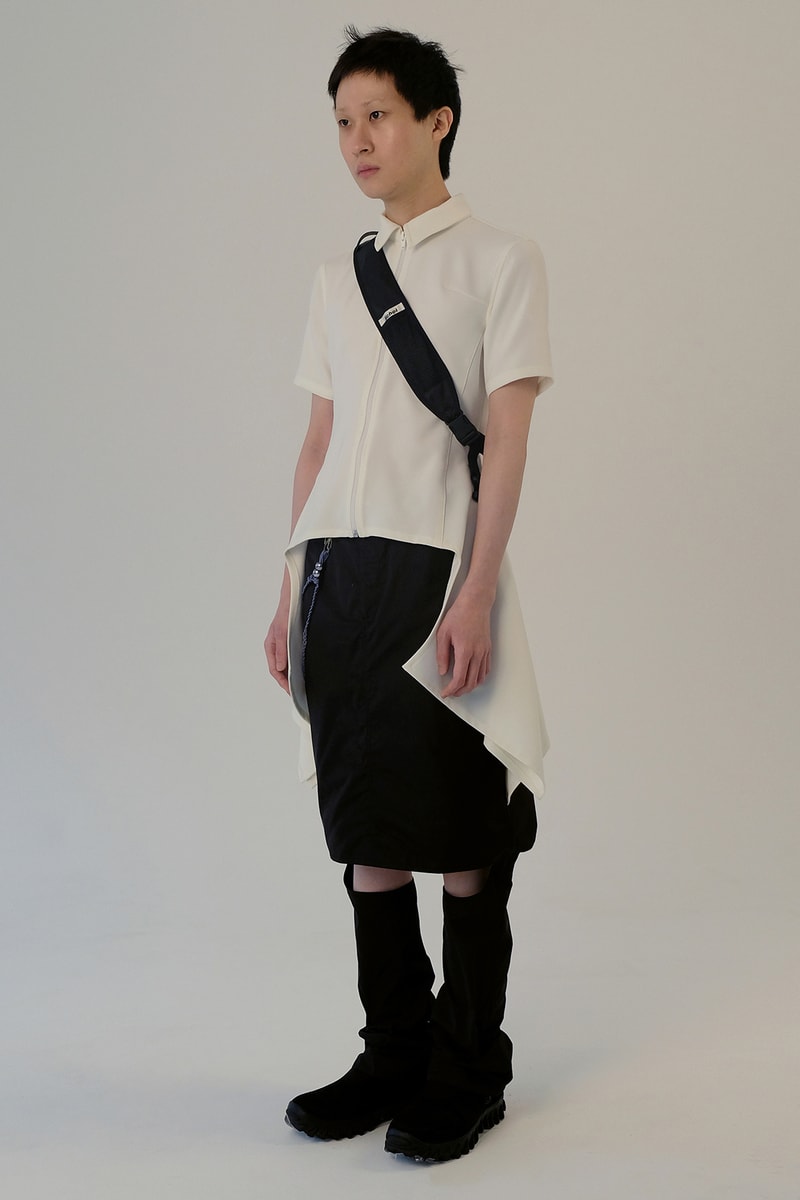 jichoi fall winter collection lookbook korean streetwear track jackets wrap skirts