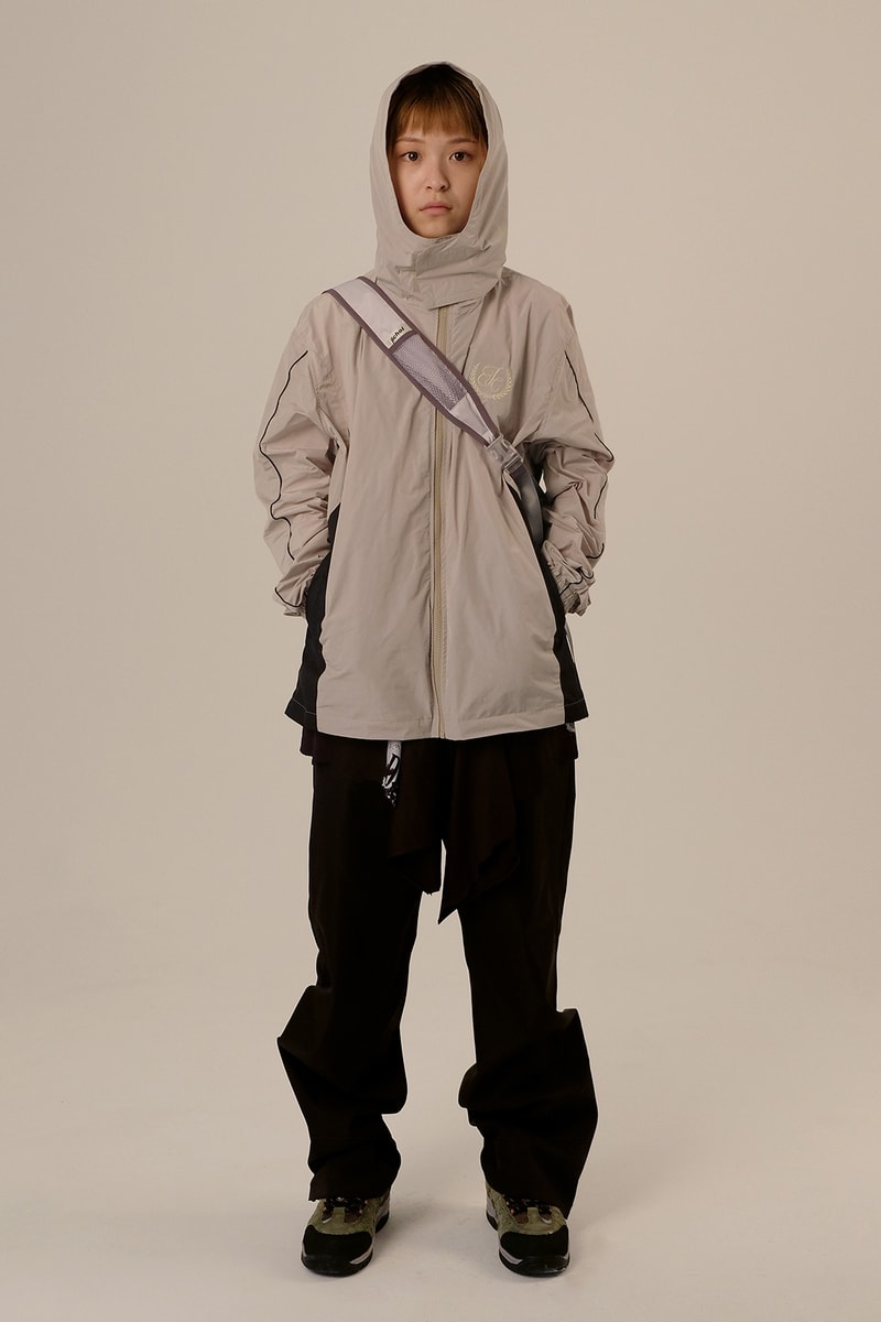 jichoi fall winter collection lookbook korean streetwear track jackets wrap skirts