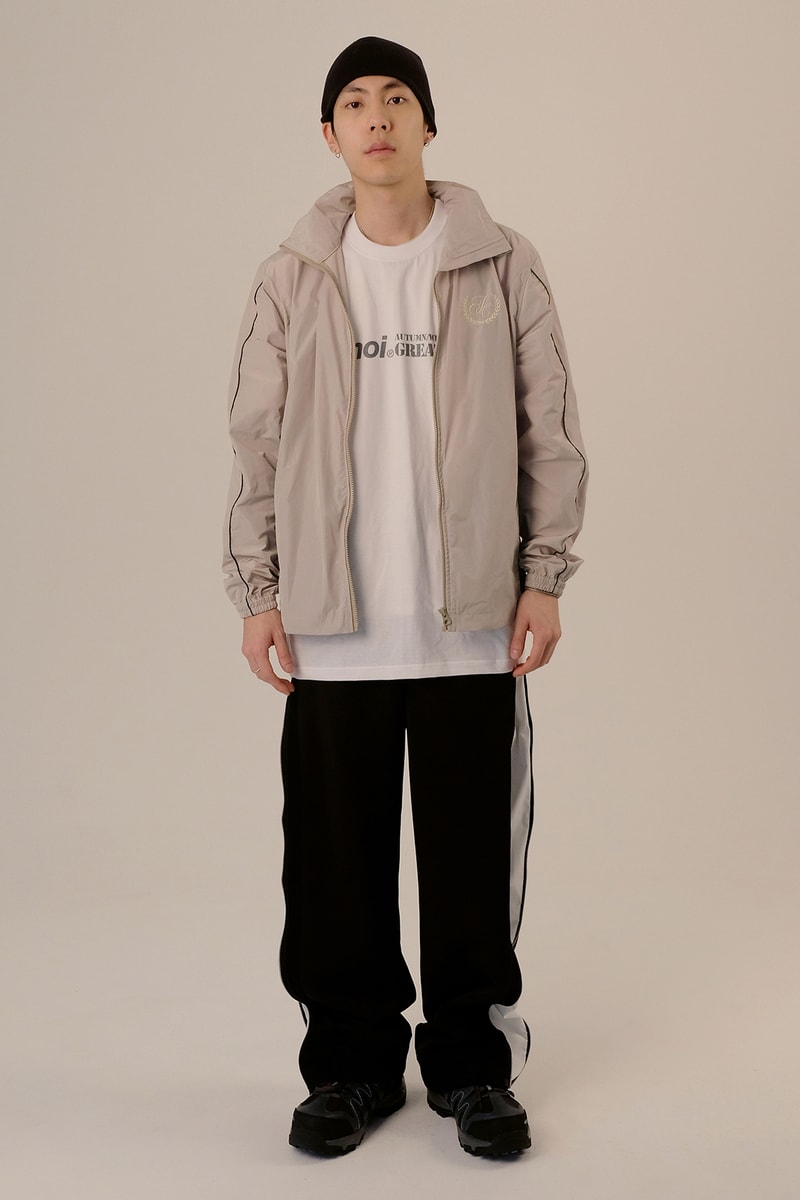 jichoi fall winter collection lookbook korean streetwear track jackets wrap skirts