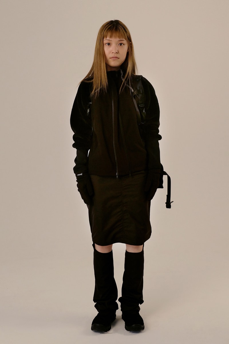 jichoi fall winter collection lookbook korean streetwear track jackets wrap skirts
