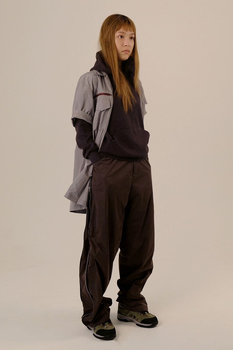 jichoi fall winter collection lookbook korean streetwear track jackets wrap skirts