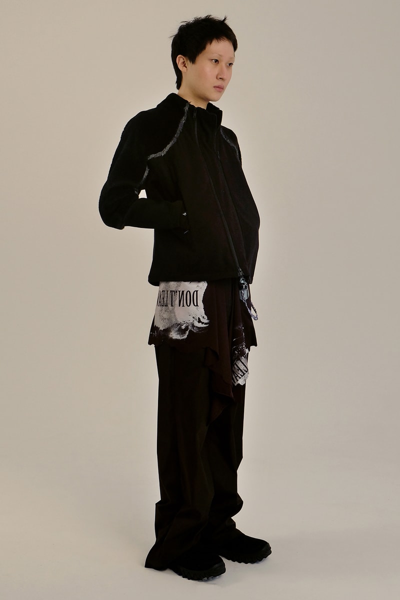 jichoi fall winter collection lookbook korean streetwear track jackets wrap skirts