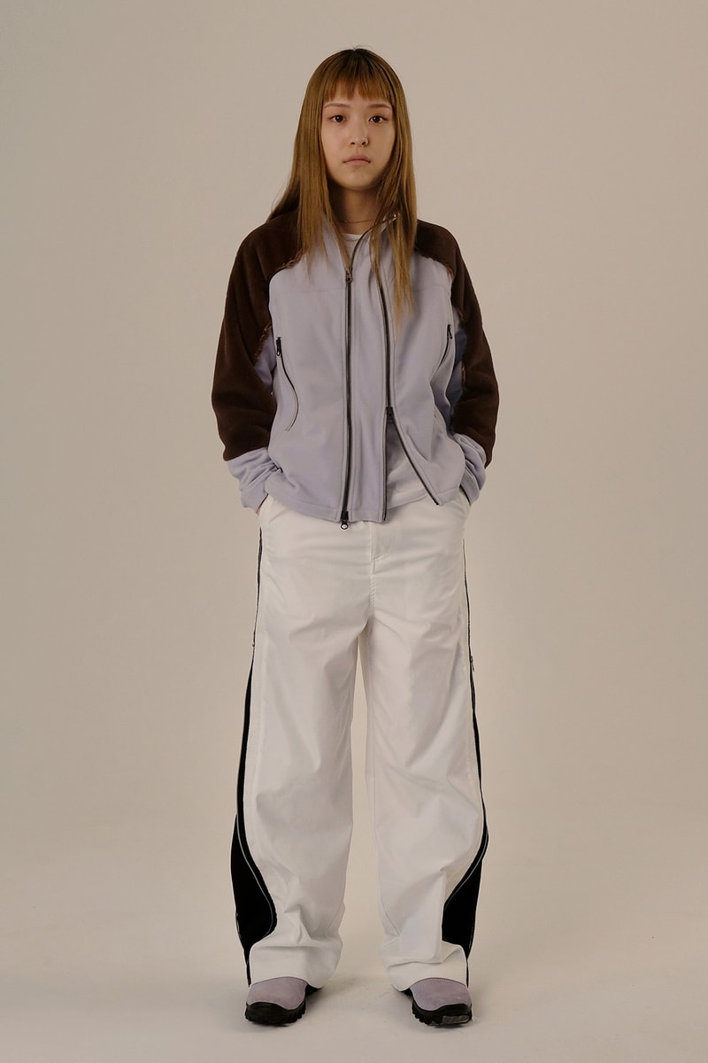 jichoi fall winter collection lookbook korean streetwear track jackets wrap skirts
