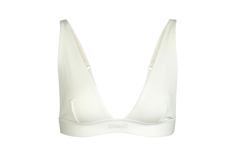 Kim Kardashian SKIMS Cotton Collection Plunge Bra Bone