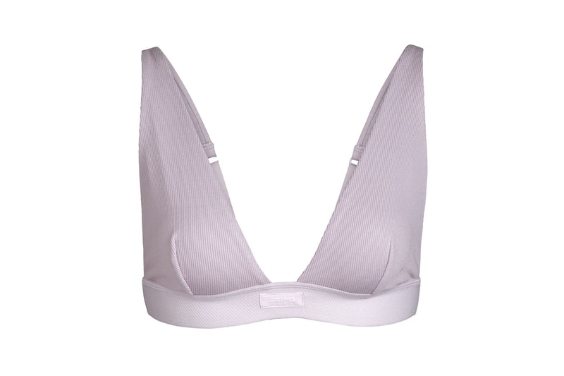 Kim Kardashian SKIMS Cotton Collection Plunge Bra Iris Mica