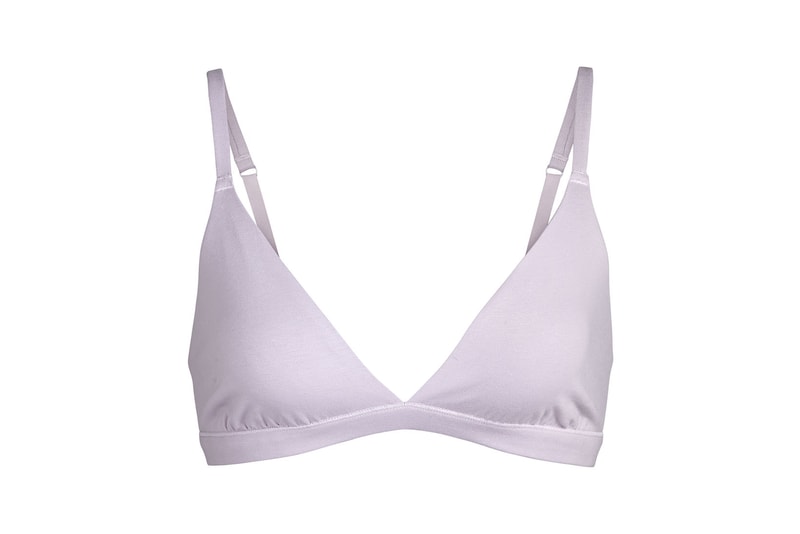 Kim Kardashian SKIMS Cotton Collection Triangle Bra Iris Mica